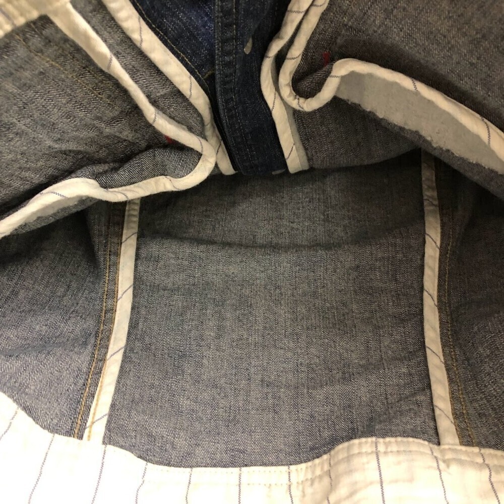 Vintage Crazy Horse Liz Claiborne Stretch Denim Blue Jean Jacket Small - Picture 7 of 8